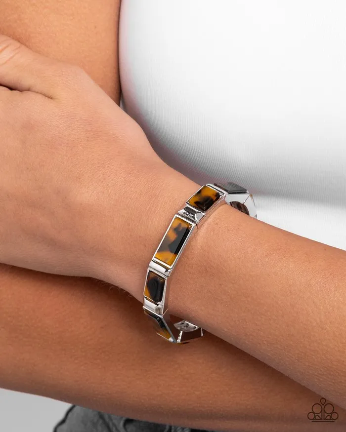 Paparazzi Bracelet Acrylic Accent Brown Paparazzi Jewelry Bracelets