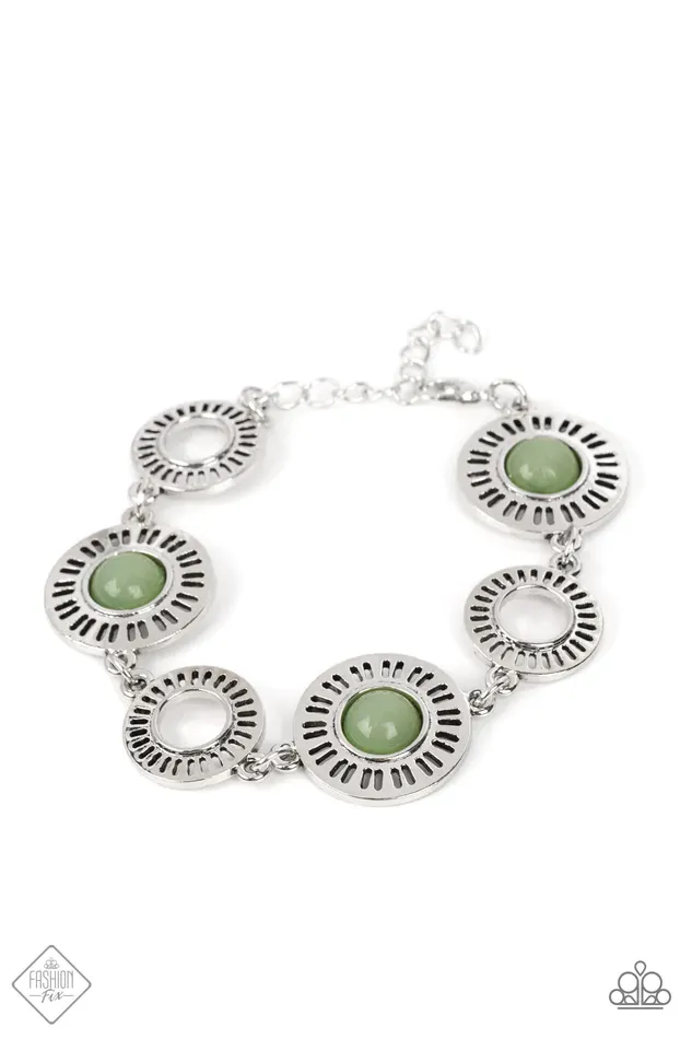 Paparazzi Bracelet Coastal Charmer Green Paparazzi Jewelry Bracelets