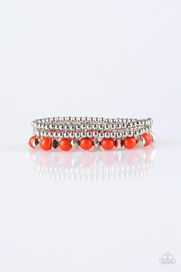 Paparazzi Bracelet Epic Escape Orange Paparazzi Jewelry Bracelets