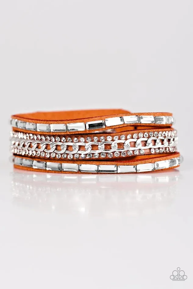 Paparazzi Bracelet Girl Hustle Orange Paparazzi Jewelry Bracelets