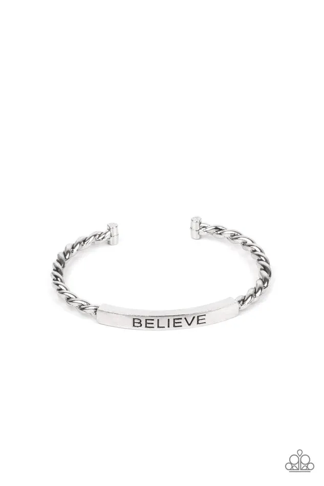 Paparazzi Bracelet Keep Calm and Believe Silver Paparazzi Jewelry Bracelets Paparazzi Bracelet Keep Calm and Believe Silver Paparazzi Jewelry Bracelets