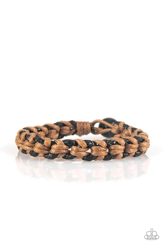 Paparazzi Bracelet KNOT Another Word Brown Paparazzi Jewelry Bracelets