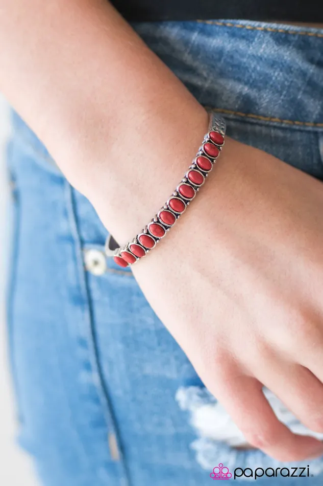 Paparazzi Bracelet Mojave Rainbow Red Paparazzi Jewelry Bracelets