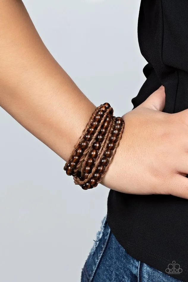 Paparazzi Bracelet Pine Paradise Brown Paparazzi Jewelry Bracelets