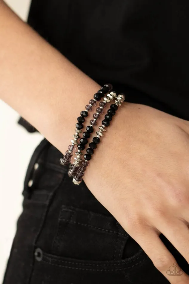 Paparazzi Bracelet Stellar Strut Black Paparazzi Jewelry Bracelets