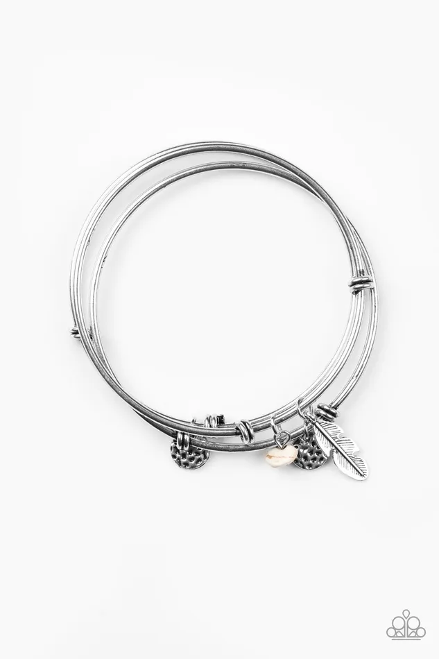 Paparazzi Bracelet That QUILL Do White Paparazzi Jewelry Bracelets