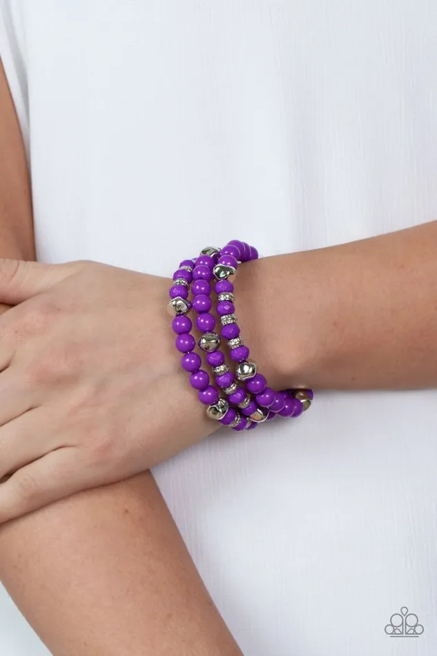 Paparazzi Bracelet Vibrant Verve Purple Paparazzi Jewelry Bracelets