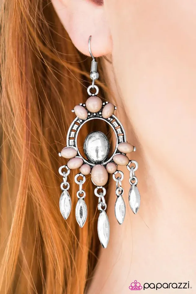 Paparazzi Earring Catch Me If I Fall Brown Paparazzi Jewelry Earrings