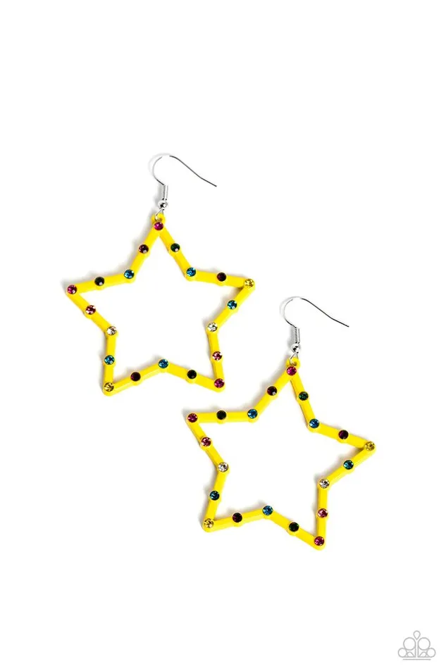 Paparazzi Earring Confetti Craze Yellow Paparazzi Jewelry Earrings Paparazzi Earring Confetti Craze Yellow Paparazzi Jewelry Earrings