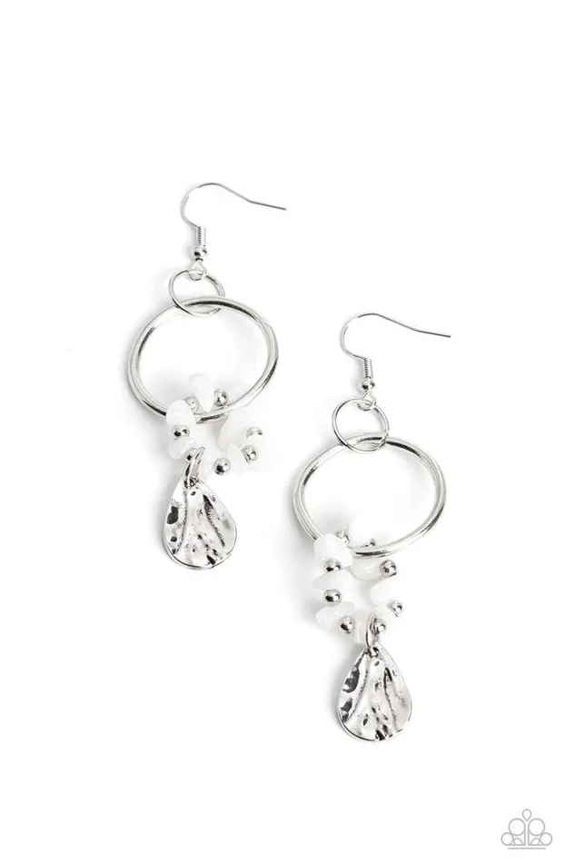 Paparazzi Earring Fossil Flair White Paparazzi Jewelry Earrings Paparazzi Earring Fossil Flair White Paparazzi Jewelry Earrings