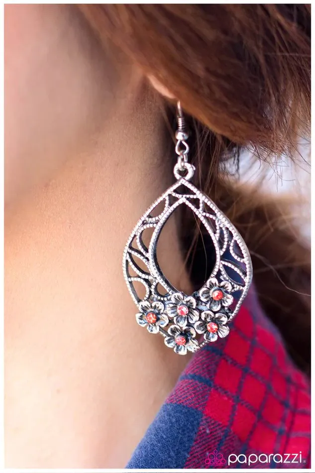 Paparazzi Earring Garden Party Red Paparazzi Jewelry Earrings