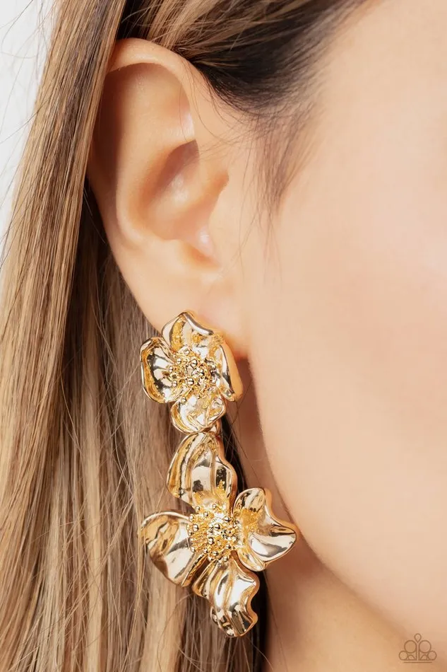 Paparazzi Earring Gilded Grace Gold Paparazzi Jewelry Earrings