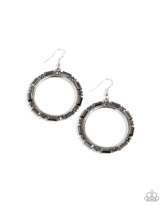 Paparazzi Earring Gritty Glow Silver Paparazzi Jewelry Earrings Paparazzi Earring Gritty Glow Silver Paparazzi Jewelry Earrings