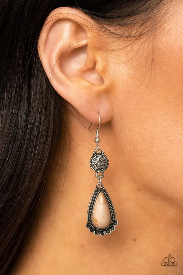 Paparazzi Earring Montana Mountains Brown Paparazzi Jewelry Earrings