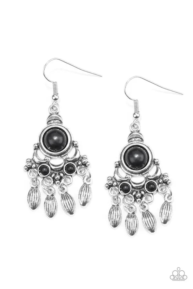 Paparazzi Earring No Place Like HOMESTEAD Black Paparazzi Jewelry Earrings