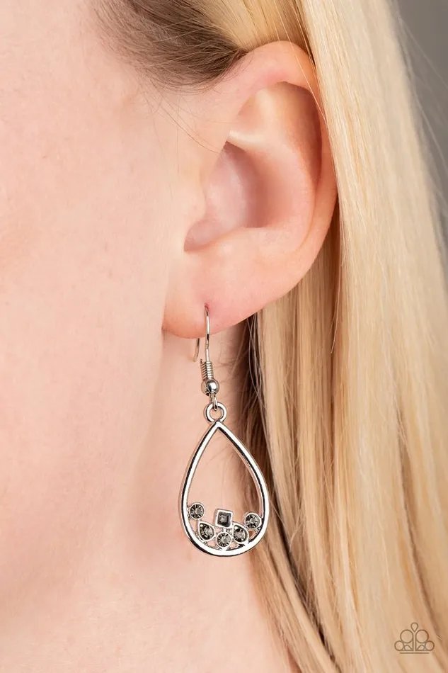 Paparazzi Earring Raindrop Radiance Silver Paparazzi Jewelry Earrings