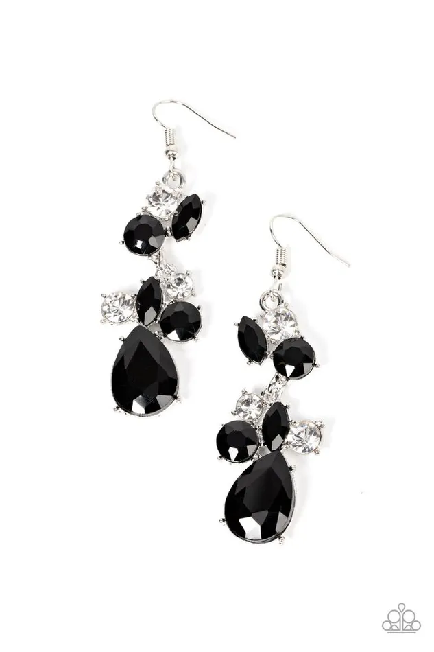 Paparazzi Earring Rhinestone Reveler Black Paparazzi Jewelry Earrings Paparazzi Earring Rhinestone Reveler Black Paparazzi Jewelry Earrings