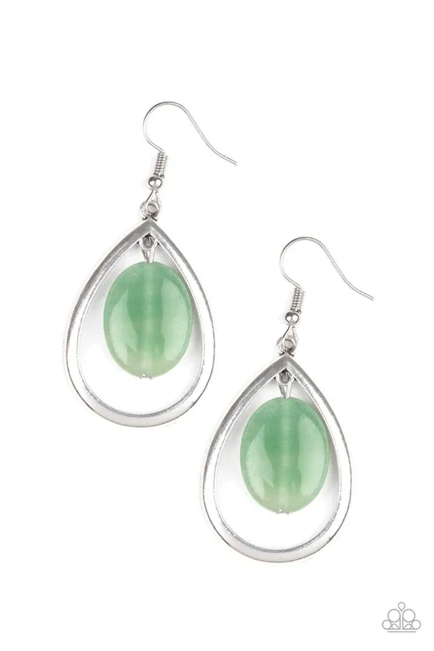 Paparazzi Earring Seasonal Simplicity Green Paparazzi Jewelry Earrings