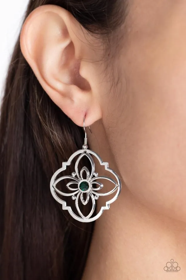 Paparazzi Earring Treasure GROVE Green Paparazzi Jewelry Earrings