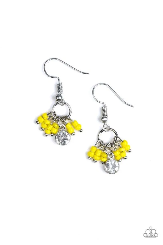 Paparazzi Earring Twinkling Trinkets Yellow Paparazzi Jewelry Earrings