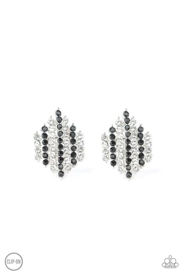 Paparazzi Earring Vegas Vega Black Paparazzi Jewelry Earrings