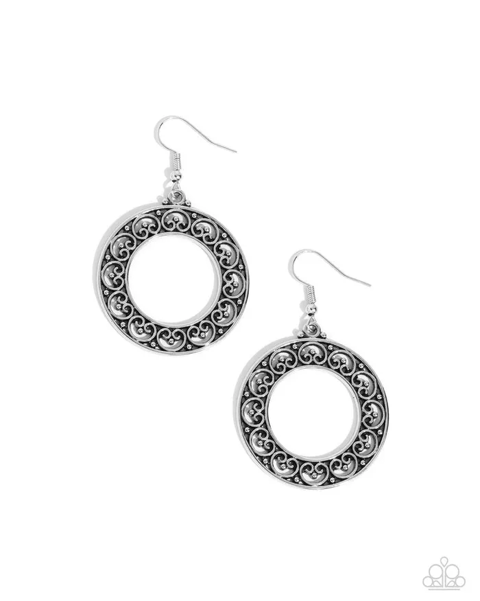 Paparazzi Earring Vineyard Valentine Silver Paparazzi Jewelry Earrings Paparazzi Earring Vineyard Valentine Silver Paparazzi Jewelry Earrings