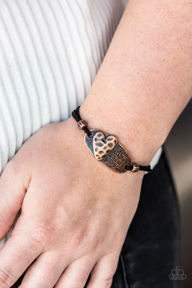 Paparazzi Jewelry Bracelets Paparazzi Bracelet A Full Heart Copper