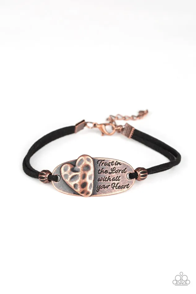 Paparazzi Jewelry Bracelets Paparazzi Bracelet A Full Heart Copper