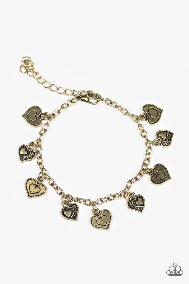 Paparazzi Jewelry Bracelets Paparazzi Bracelet A HEART Act To Follow Brass