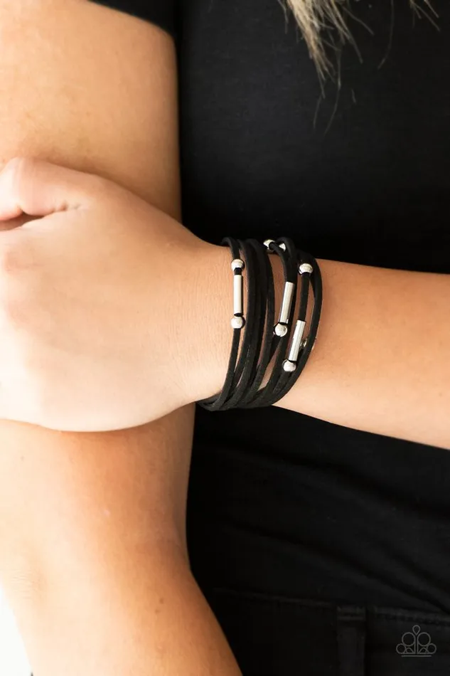 Paparazzi Jewelry Bracelets Paparazzi Bracelet Back To BACKPACKER Black