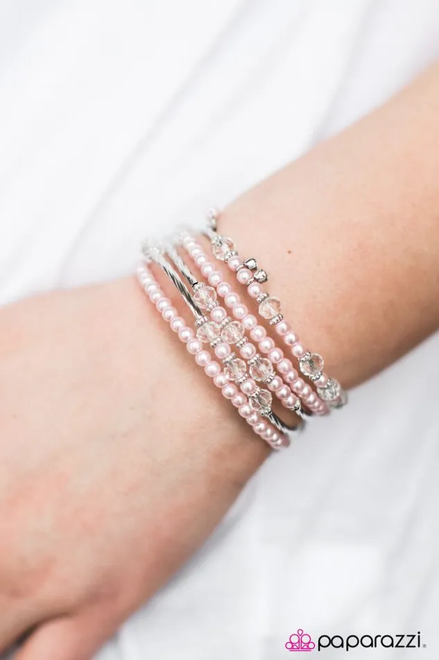 Paparazzi Jewelry Bracelets Paparazzi Bracelet Classically Cabaret Pink
