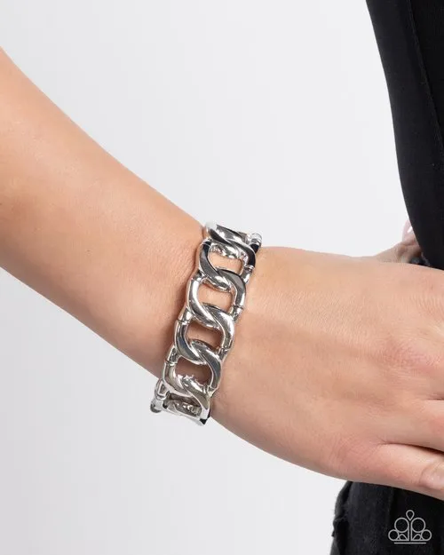 Paparazzi Jewelry Bracelets Paparazzi Bracelet Forged in Fame Silver
