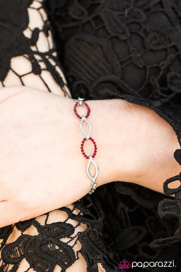 Paparazzi Jewelry Bracelets Paparazzi Bracelet Glitz and Glamor Red