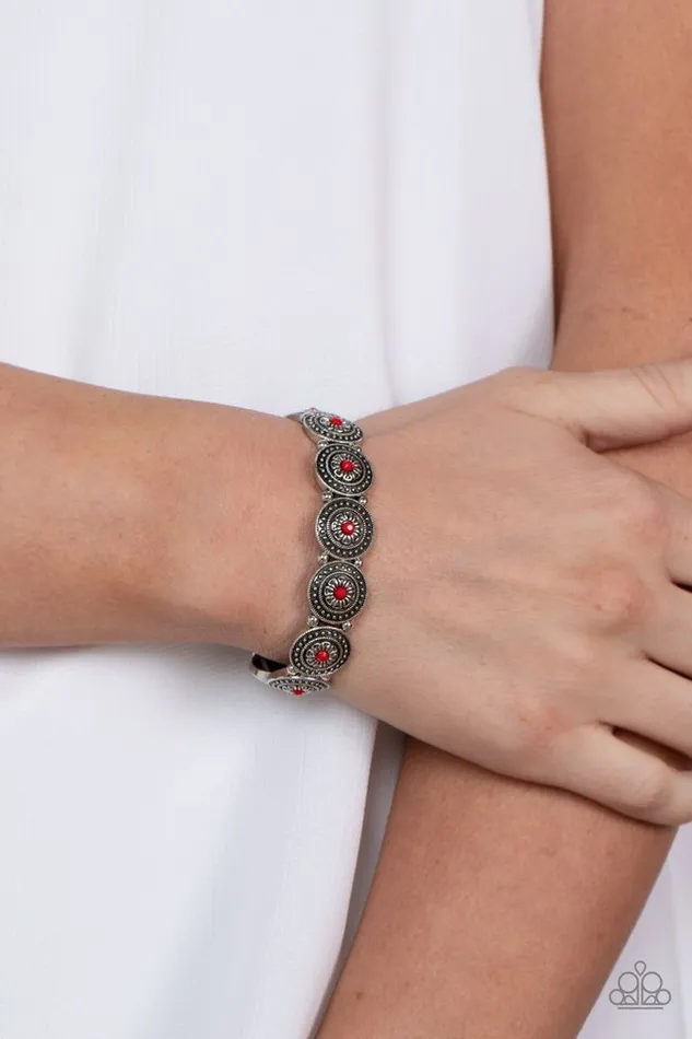 Paparazzi Jewelry Bracelets Paparazzi Bracelet Granada Garden Party Red