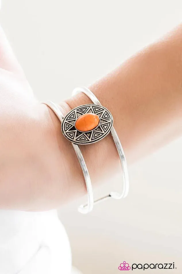 Paparazzi Jewelry Bracelets Paparazzi Bracelet Look On The Sunny Side Orange