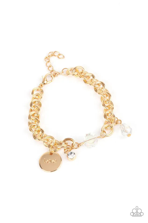 Paparazzi Jewelry Bracelets Paparazzi Bracelet Lovable Luster Gold