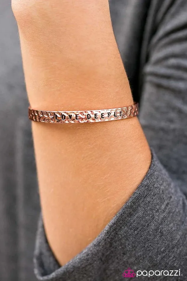 Paparazzi Jewelry Bracelets Paparazzi Bracelet Love Deeply Copper
