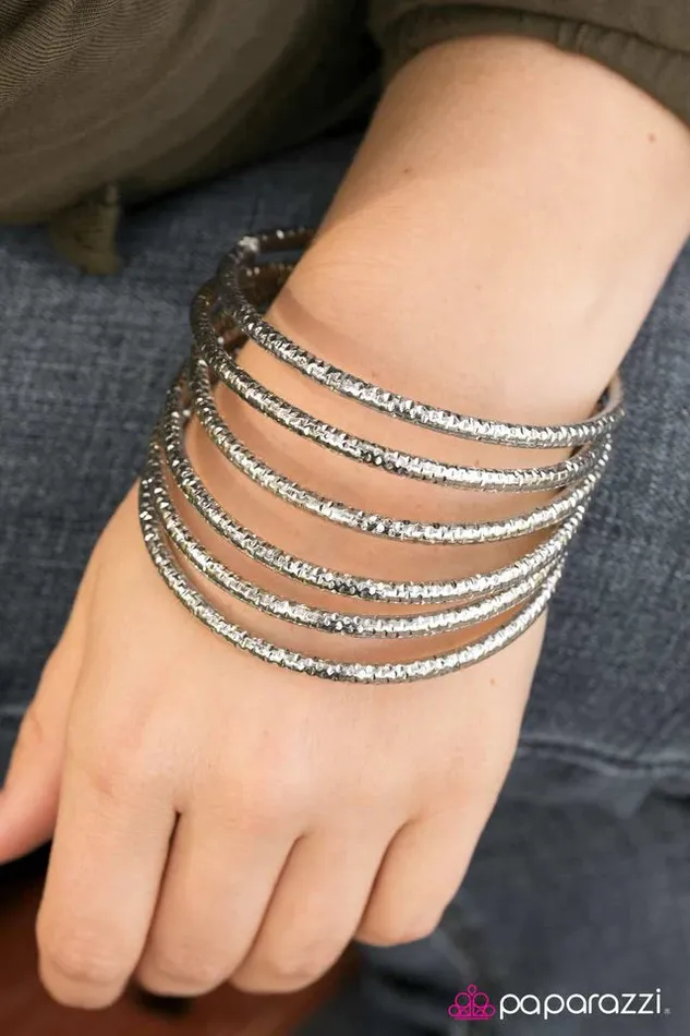 Paparazzi Jewelry Bracelets Paparazzi Bracelet Rough and Tough Silver