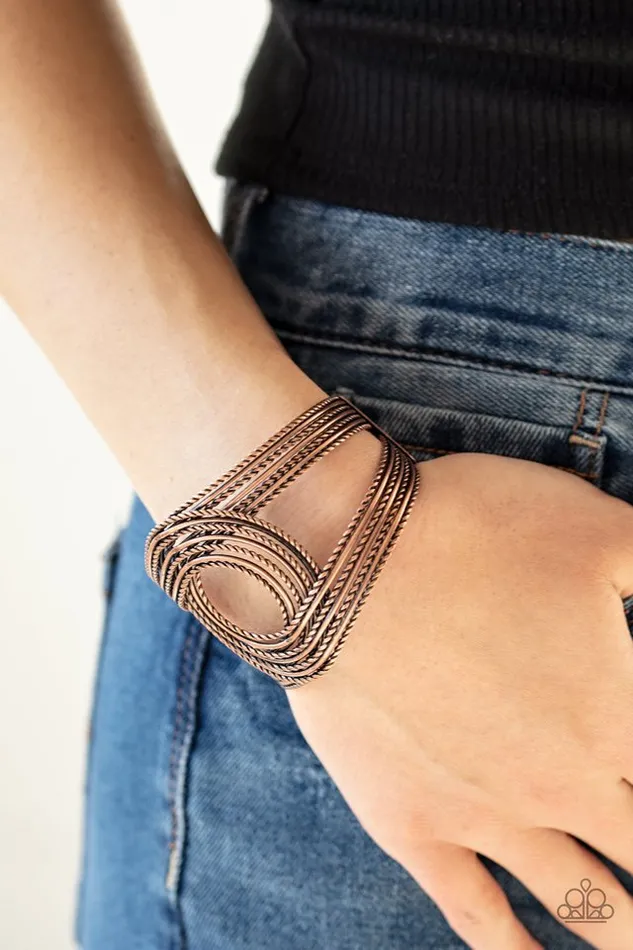 Paparazzi Jewelry Bracelets Paparazzi Bracelet Rustic Coils Copper