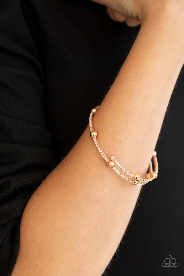Paparazzi Jewelry Bracelets Paparazzi Bracelet Standout Shimmer Gold