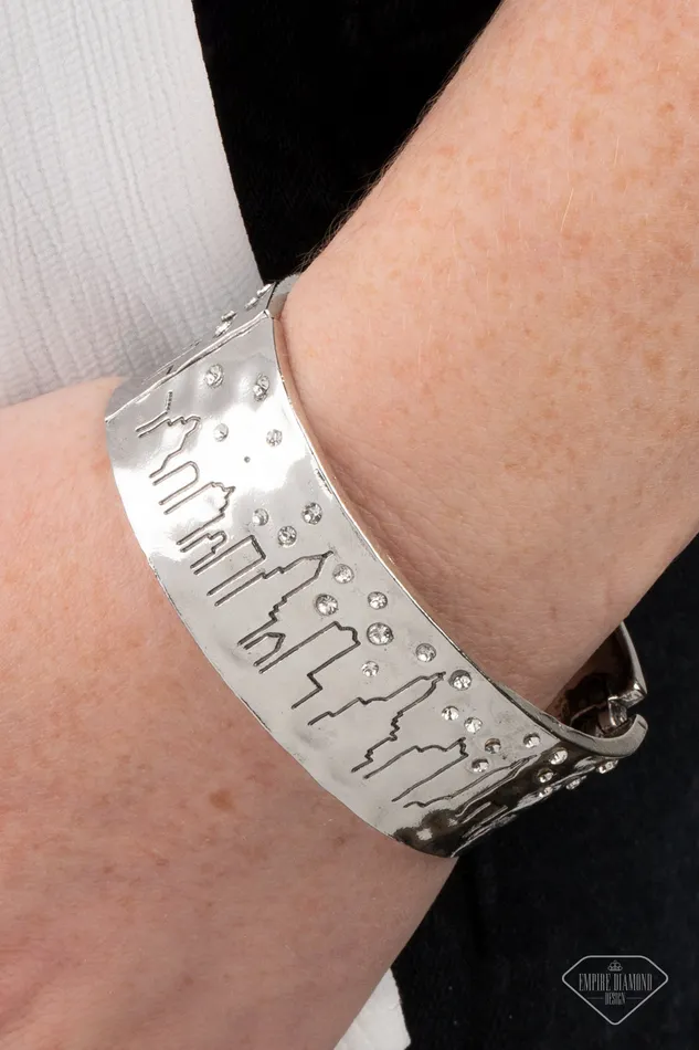 Paparazzi Jewelry Bracelets Paparazzi Bracelet Starry Skyscrapers White