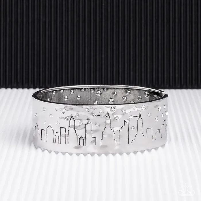 Paparazzi Jewelry Bracelets Paparazzi Bracelet Starry Skyscrapers White