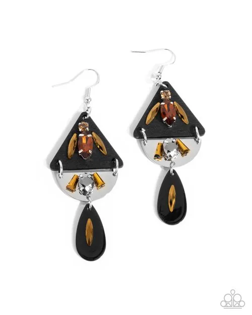 Paparazzi Jewelry Earrings Paparazzi Earring Abstract Articulation Black Paparazzi Jewelry Earrings Paparazzi Earring Abstract Articulation Black