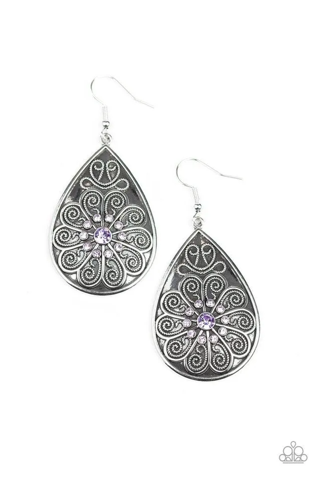 Paparazzi Jewelry Earrings Paparazzi Earring Banquet Bling Purple
