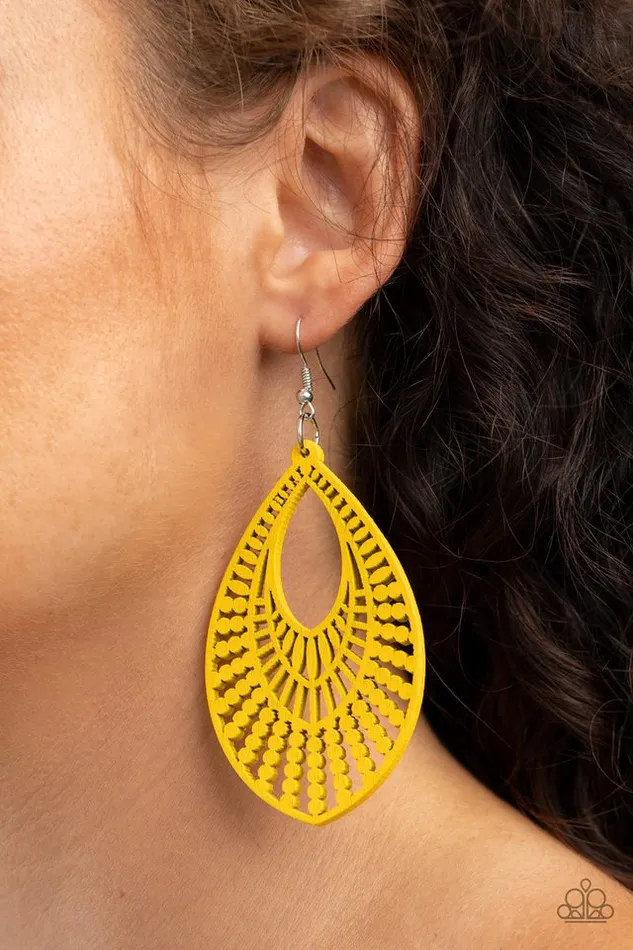 Paparazzi Jewelry Earrings Paparazzi Earring Bermuda Breeze Yellow