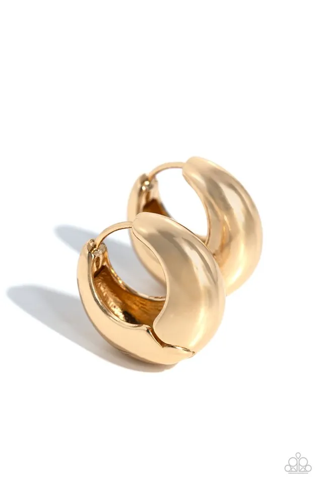 Paparazzi Jewelry Earrings Paparazzi Earring Boss BEVEL Gold Paparazzi Jewelry Earrings Paparazzi Earring Boss BEVEL Gold