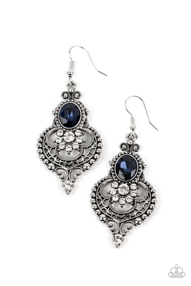 Paparazzi Jewelry Earrings Paparazzi Earring Castle Chateau Blue Paparazzi Jewelry Earrings Paparazzi Earring Castle Chateau Blue