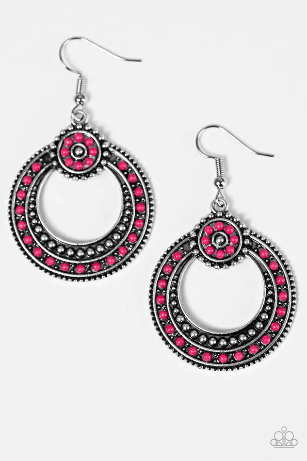 Paparazzi Jewelry Earrings Paparazzi Earring Colorful Coasts Pink