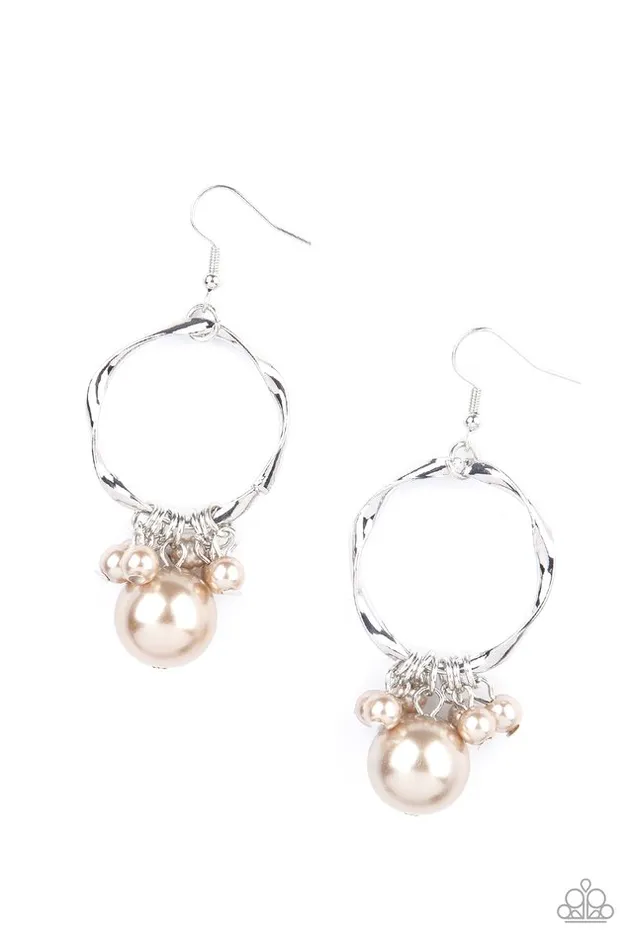Paparazzi Jewelry Earrings Paparazzi Earring Delectably Diva Brown