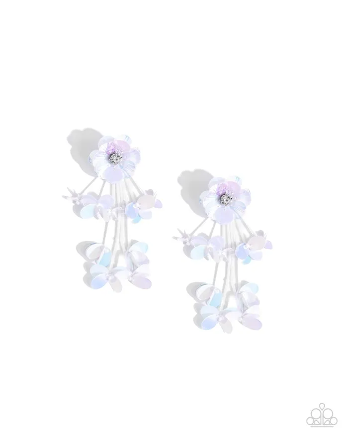 Paparazzi Jewelry Earrings Paparazzi Earring Floral Future White Paparazzi Jewelry Earrings Paparazzi Earring Floral Future White